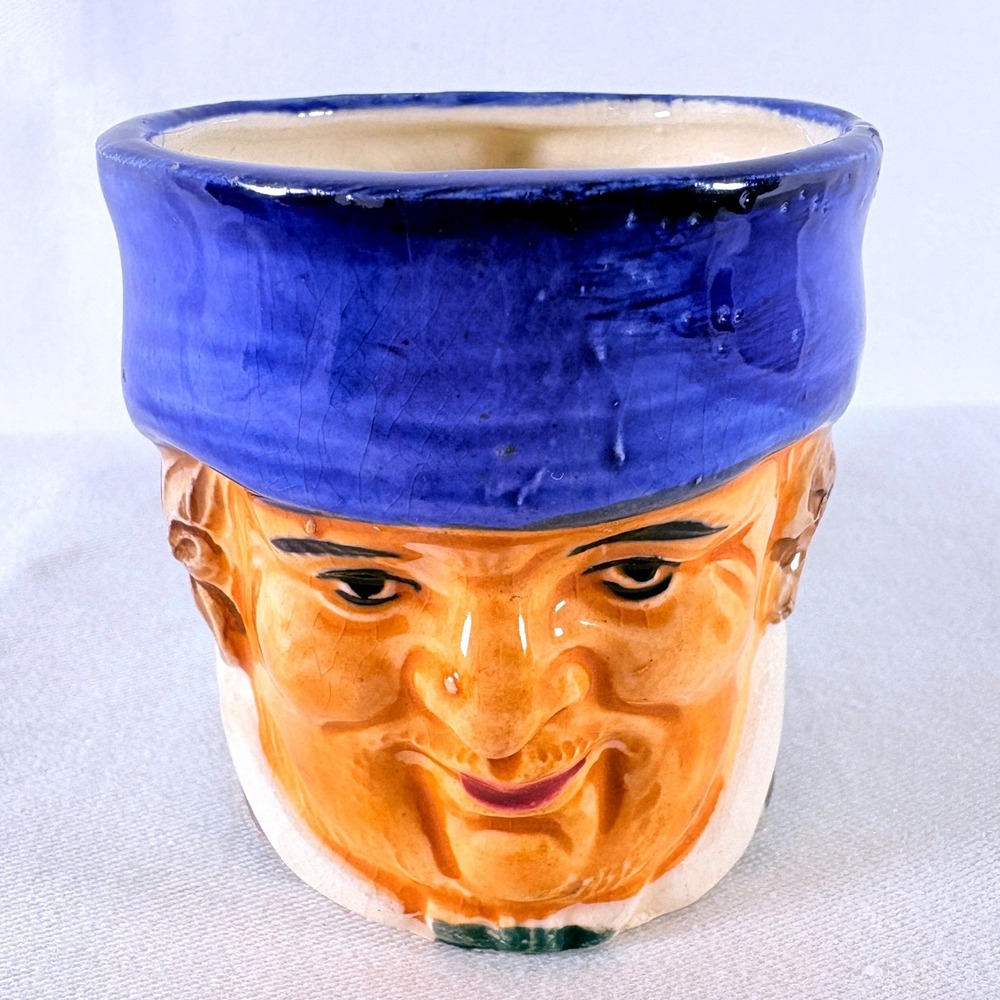 Vintage 1940s Occupied Japan Small Ceramic Toby Jug Mug Hand Painted